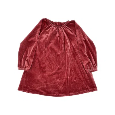 Mayoral Glitter Velvet Mini Dress Kids In Burgundy