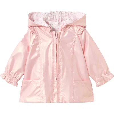 Mayoral Kids'  Hooded Glossy Jacket In Pink