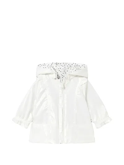 Mayoral Babies' Hooded Glossy Jacket In White