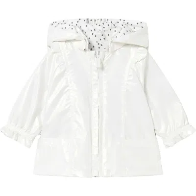 Mayoral Kids'  Hooded Glossy Jacket In White