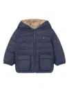 Mayoral Hooded Soft Baby Jacket In Blue