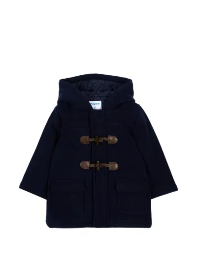 Mayoral Babies' Hooded Toggle-fastening Coat In Blue