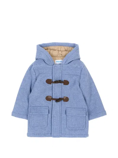 Mayoral Babies' Hooded Toggle-fastening Coat In Blue