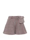 Mayoral Houndstooth-pattern Belt-bag Shorts In Multi