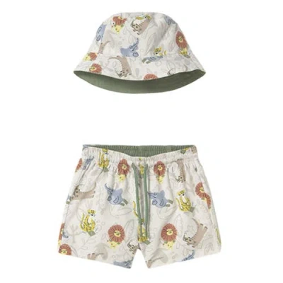 Mayoral Babies'  Jungle Safari Canvas Swimsuit Set