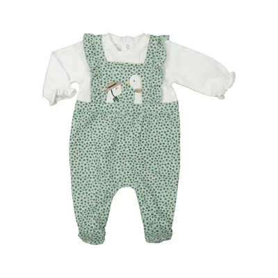 Mayoral Kid's Goose Romper In Green