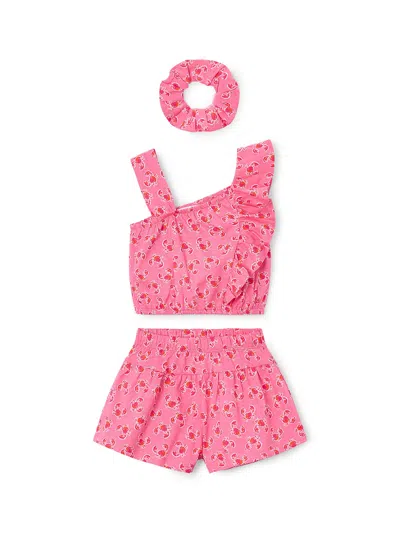 Mayoral Kids' Crab Shorts Set Red