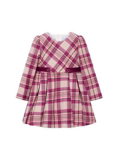 Mayoral Kids' Plaid Dress In Raspberry