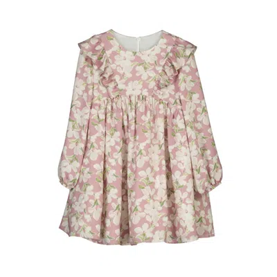Mayoral Kids' Printed Dress In Pink In Multi