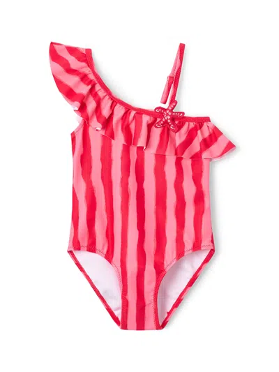 Mayoral Kids' Stripe Swimsuit Multi In Red
