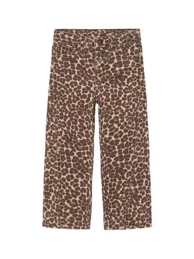 Mayoral Kids' Twill Trousers In Chestnut