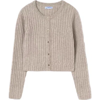 Mayoral Kids'  Knit Cardigan In Neutral