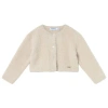 Mayoral Knit Cardigan With Faux Fur In White