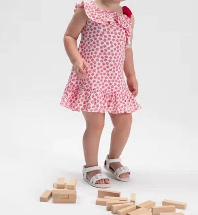 Mayoral Kids' Knit Printed Dress In Red In Multi