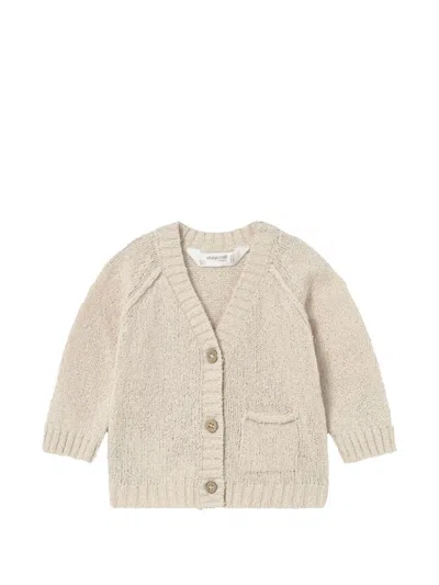 Mayoral Knitted Baby Cardigan In Brown