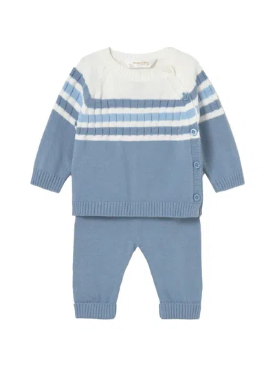 Mayoral Knitted Baby Outfit In Blue