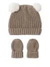 Mayoral Knitted Hat Set In Brown