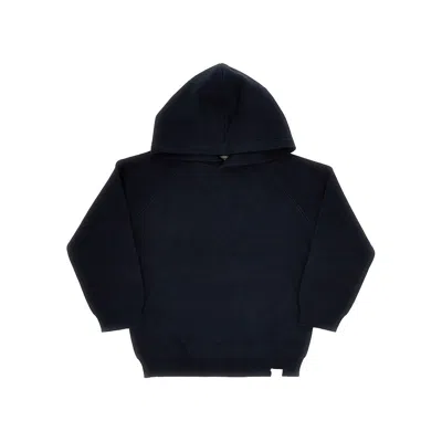 Mayoral Kids' Knitted Hoodie In Black