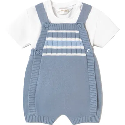 Mayoral Kids'  Knitted Romper With Straps In Blue