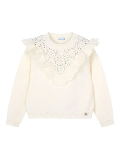 Mayoral Knitted Sweater In Neutral