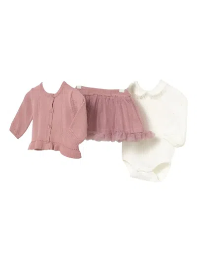 Mayoral Babies' Knitted Tutu Set (set Of Three) In Pink