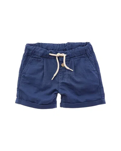 Mayoral Kids' Linen Shorts In Blue