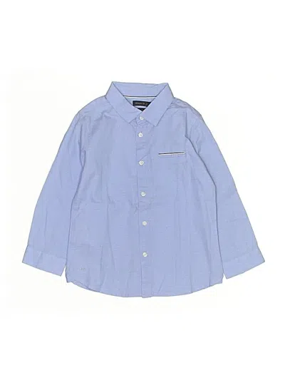 Pre-owned Mayoral Kids' Long Sleeve Button Down Shirt In Blue