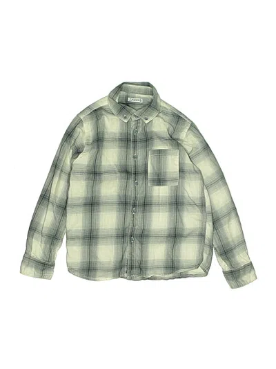 Pre-owned Mayoral Kids' Long Sleeve Button Down Shirt In Green