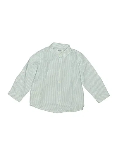 Pre-owned Mayoral Kids' Long Sleeve Button Down Shirt In Green