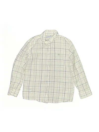 Pre-owned Mayoral Kids' Long Sleeve Button Down Shirt In Green