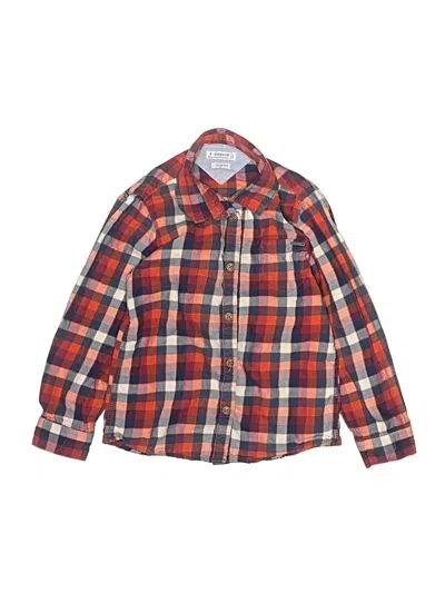 Pre-owned Mayoral Kids' Long Sleeve Button Down Shirt In Red