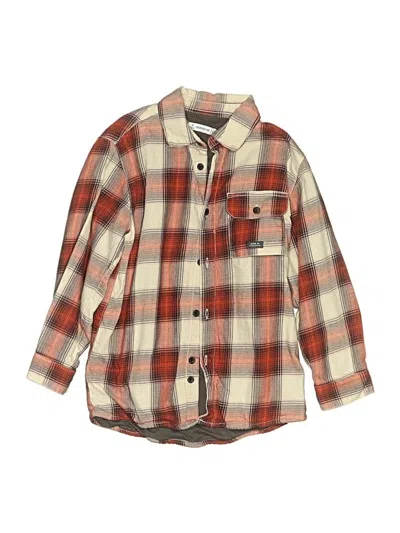 Pre-owned Mayoral Kids' Long Sleeve Button Down Shirt In Tan