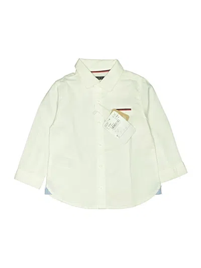 Pre-owned Mayoral Kids' Long Sleeve Button Down Shirt In White