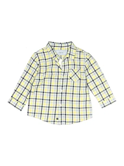 Pre-owned Mayoral Babies' Long Sleeve Button Down Shirt In Yellow