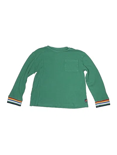 Pre-owned Mayoral Kids' Long Sleeve Henley Shirt In Green
