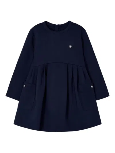 Mayoral Kids' Long-sleeve Midi Dress In Blue
