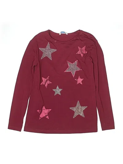 Pre-owned Mayoral Kids' Long Sleeve T-shirt In Burgundy