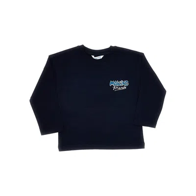 Mayoral Kids' Long-sleeved Printed T-shirt In Blue