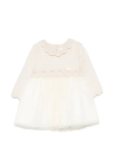 Mayoral Babies' Long-sleeves Dress In Neutrals