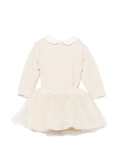Mayoral Babies' Long-sleeves Tutu Set (set Of Three) In Neutrals