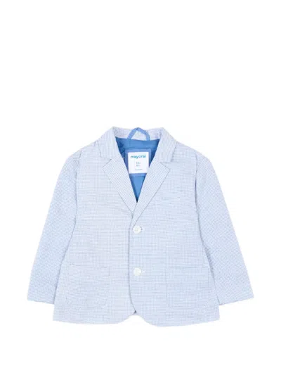 Mayoral Babies' Micro-check Blazer In Blue