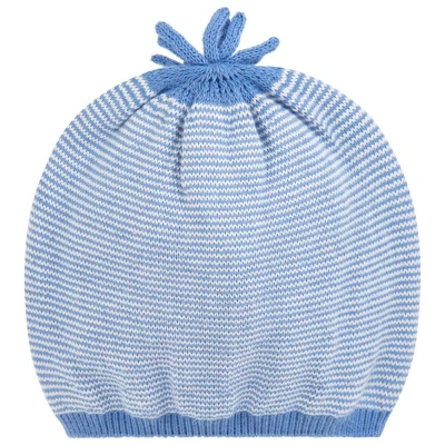 Mayoral Newborn Baby Boys Blue Cotton Knit Hat