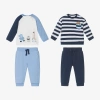 MAYORAL NEWBORN BABY BOYS BLUE TROUSER SETS (2 PACK)