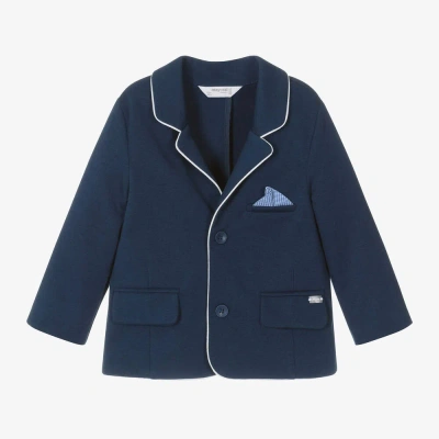 Mayoral Newborn Baby Boys Navy Blue Cotton Blazer