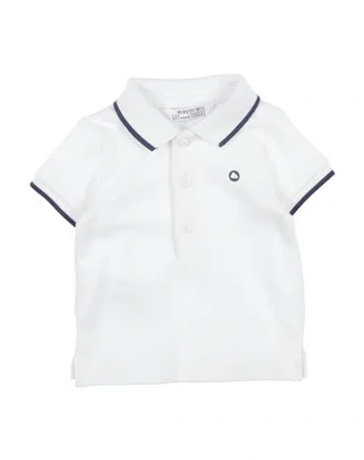 Mayoral Babies'  Newborn Boy Polo Shirt White Size 1 Cotton, Elastane