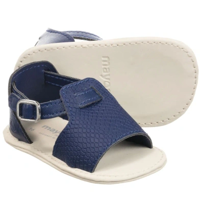 Mayoral Newborn Boys Navy Blue Baby Sandals