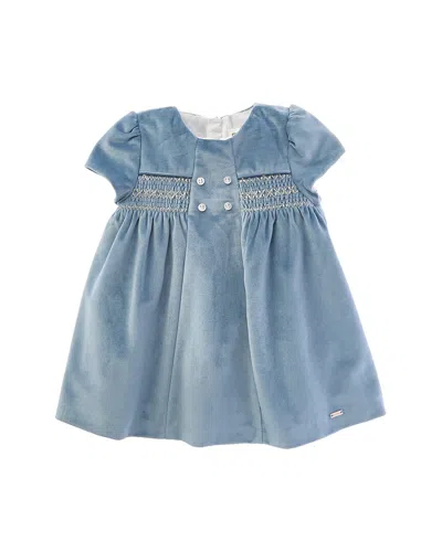 Mayoral Kids' Newborn Embroidered Dress In Blue