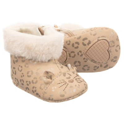 Mayoral Newborn Girls Baby Beige Pre-walker Boots