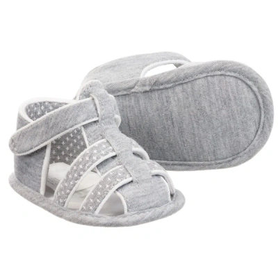 Mayoral Newborn Babies' Grey Cotton Sandals In Multi