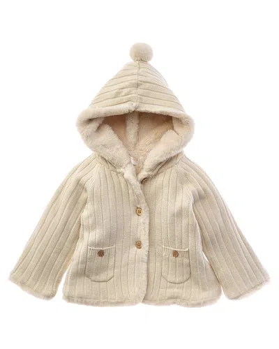 Mayoral Kids' Newborn Knit Jacket In Neutral